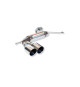 Échappement inox RC Racing Audi A3 8P quattro 1.8 TFSI 160 cv / 3.2 VR6 250 cv