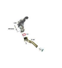 Ligne d'échappement inox RC Racing Honda Civic VII EP2 1.6i 16V VTEC 110 ch