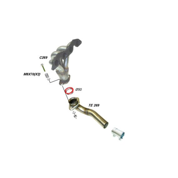 Échappement Inox RC Racing Honda Civic 1.6 16V VTEC EP2 2001-2005