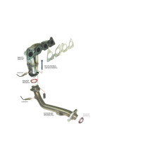 Échappement inox RC Racing Peugeot 207 1.6 16V 110 cv 2006-2014 (collecteur)