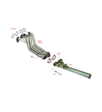 Ligne d’échappement inox RC Racing Seat Ibiza 6K Cupra 2.0 16V 150 ch