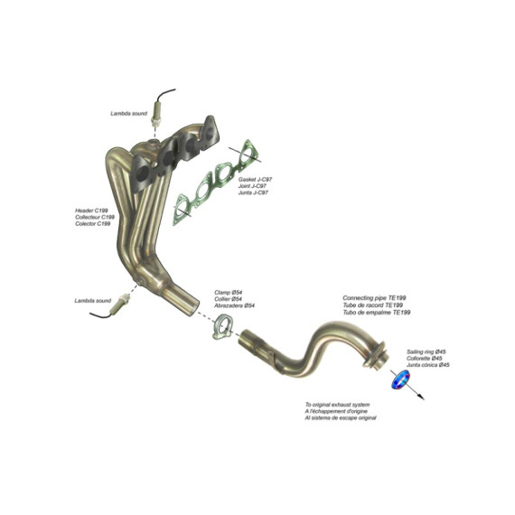 Échappement inox RC Racing Peugeot 307 CC 1.6 16V 110 cv 2002