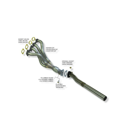 Échappement inox RC Racing Volkswagen Golf III 2.0I 16V 150ch (95-98)