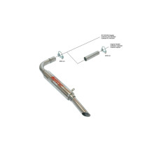 Ligne d'échappement inox RC Racing Renault R8 Gordini 1100 et 1300