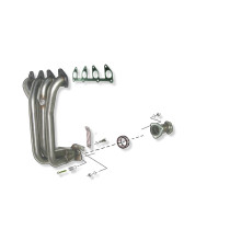 Ligne d'échappement inox RC Racing Opel Astra F 1.4 8V hayon 60 et 82 cv
