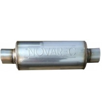 Silencieux NOVAREC inox 304L à souder diamètre intérieur 60.3mm longueur 450mm corps 127mm