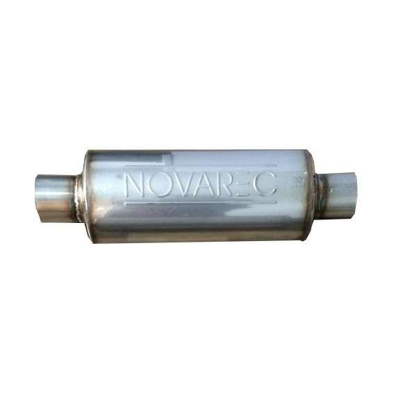 Silencieux NOVAREC inox 304L à souder diamètre intérieur 60.3mm longueur 450mm corps 127mm