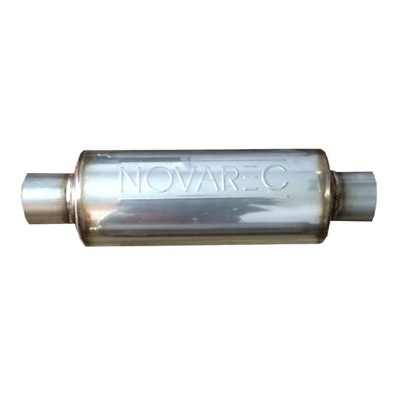 Silencieux NOVAREC inox 304L à souder diamètre intérieur 63.5mm longueur 450mm corps 127mm