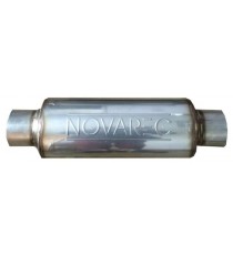 Silencieux NOVAREC inox 304L à souder diamètre intérieur 76.1mm longueur 450mm corps 127mm