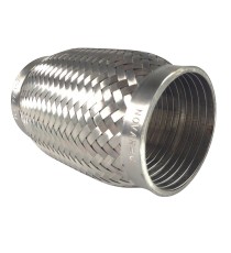 TUBE D'ÉCHAPPEMENT LONG 100CM MÂLE-FEMELLE EMMANCHEMENT - INOX - DIAMÈTRE  63MM