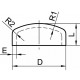 Fond bombé 139.7mm à souder et percer en inox 304L pour silencieux d'échappement