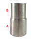 Réducteur femelle inox pour tube à emmancher 88.9, 76.1mm