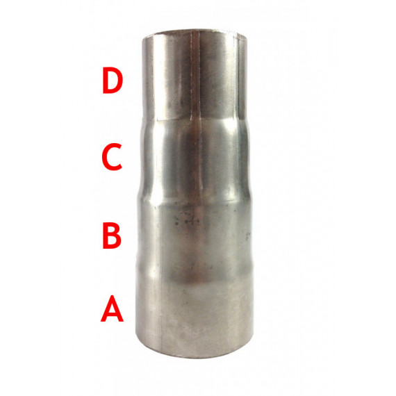 Réducteur femelle inox pour tube à emmancher 55, 50, 48.3, 45mm