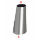 Réducteur conique non symétrique inox diamètres 42.4 à 33.7mm