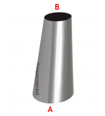 Réducteur conique non symétrique inox diamètres 42.4 à 33.7mm