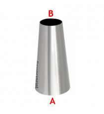 Réducteur conique symétrique inox diamètres 42.4 à 33.7mm