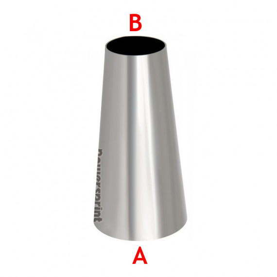 Réducteur conique symétrique inox diamètres 88.9 à 50mm - longueur 100mm