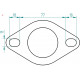 Joint échappement pour bride 2 trous 50, 55 et 57mm
